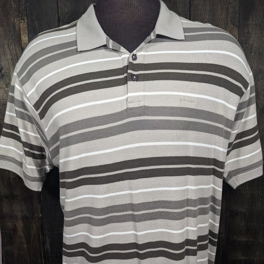 Patagonia Organic Cotton Mens Striped Polo